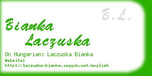bianka laczuska business card